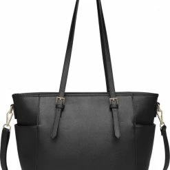 Hete verkoop ❤️ Goedkoop 👍 Miss Lulu Dames Schoudertas - Handtas - Laptoptas 13.3" – Zwart (LM1642 BK) 💯 🌟 -Tassen-Dames Verkoop 550x700 7