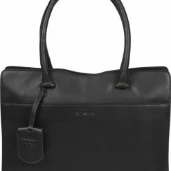 Nieuw 🥰 Uitgang 👍 Burkely Parisian Paige Dames Workbag 14" Schoudertas Laptop Aktetas - Zwart 🎁 ✨