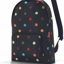 Korting 🧨 Goedkoop 🥰 Reisenthel Mini Maxi Rucksack Rugzak - Opvouwbaar - 14L - Dots Zwart 🎉 🌟
