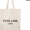 Beste Pirce 🎁 Beste Verkoop ⌛ FIVE LINE LABEL - Canvas Tas - Grote Shoppers - Biologisch Katoen - Draagtas - Schoudertas - 39 X 42 X 6cm 🧨 🔥 -Tassen-Dames Verkoop 550x708 3