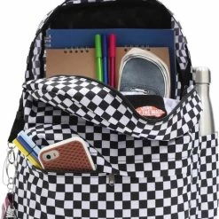 Top 10 😉 Goedkoopste 🧨 Vans MN Old Skool Check B Rugzak - Black/White 🌟 🤩 -Tassen-Dames Verkoop 550x719