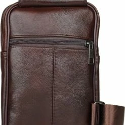 Goedkoop 🎉 Goedkoopste 🤩 Fana Bags Leren Crossbody Tas Heren Bruin - Crossbodytas Heren Leer - Nektasje - Herentassen Schuin - Rugzak Schuine Schouderband - Slingbag 👏 🌟 -Tassen-Dames Verkoop 550x726 2