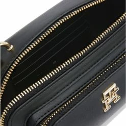 Beste deal ✨ Beste recensies van 😀 Tommy Hilfiger Iconic Dames Crossbody Tas Kunstleer - Zwart 🔥 🤩 -Tassen-Dames Verkoop 550x730 2