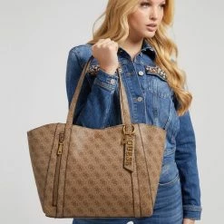 Aanbiedingen 🎉 Hete verkoop ✨ Guess Grote Shopper / Schoudertas / Tas Dames - Naya - Bruin 😉 🧨 -Tassen-Dames Verkoop 550x733 23