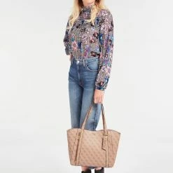 Aanbiedingen 🎉 Hete verkoop ✨ Guess Grote Shopper / Schoudertas / Tas Dames - Naya - Bruin 😉 🧨 -Tassen-Dames Verkoop 550x733 24