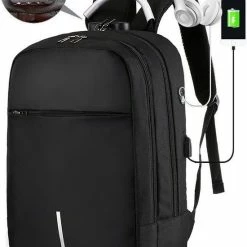 Begroting 😀 Top 10 ⌛ Merkloos Rugzak Anti-diefstal / 40x28x14cm (20l)/ Laptop 15,6 Inch / USB-oplaadpoort / Zwart / Powerbank (20mAh) 😍 😀 -Tassen-Dames Verkoop 550x752 4