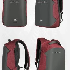 Beste Pirce 👏 Promo 🧨 Lovnix - Anti Diefstal Rugzak - Inclusief Usb Oplaadstation En 3.5mm Audio Jack - 15 Inch Laptopvak - Rood 🎉 🔥 -Tassen-Dames Verkoop 550x764 1