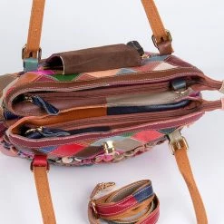 Uitgang 🥰 Korting 😉 Viabologna Dokterstas Gekleurd Italiaans Leder ✨ 🥰 -Tassen-Dames Verkoop 550x770 12