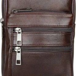 Goedkoop 🎉 Goedkoopste 🤩 Fana Bags Leren Crossbody Tas Heren Bruin - Crossbodytas Heren Leer - Nektasje - Herentassen Schuin - Rugzak Schuine Schouderband - Slingbag 👏 🌟 -Tassen-Dames Verkoop 550x771 5