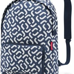 Nieuw ✨ Flash-uitverkoop 🛒 Reisenthel Mini Maxi Rucksack Rugzak - Opvouwbaar - 14L - Signature Navy Blauw 🔥 👏
