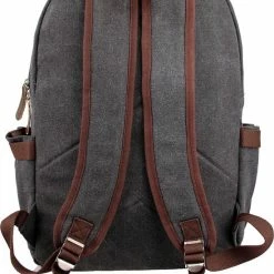 Gloednieuw 👍 Beste recensies van 🥰 Yakfield - Rugzak - 20 Liter – Casual Model - Kado - Heren - Geschikt Voor Laptop - 👜 👜 Handbagage- Schooltas - Zwart Antraciet Grijs- Vintage Canvas Katoen – Heren En Dames - 44 X 30 X 15 Cm - Pukkel 🧨 🛒 -Tassen-Dames Verkoop 550x782