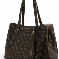 Korting ✨ Flash-uitverkoop 🌟 Guess Medium Schoudertas / Crossbody Tas Dames - Eco Brenton - Bruin 🎁 ⌛ -Tassen-Dames Verkoop 550x793 13