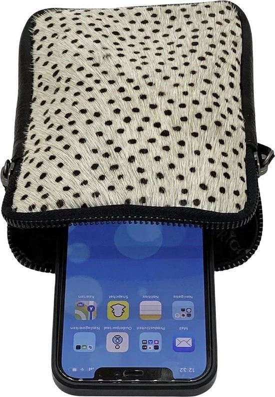 Flash-uitverkoop π₯° Nieuw π Arrigo Leren Telefoontasje Dames Met Een Verstelbare Schouderband - Zwart Met Dierenprint -Telefoon Hoesje β π 6 Flash-uitverkoop π₯° Nieuw π Arrigo Leren Telefoontasje Dames Met Een Verstelbare Schouderband - Zwart Met Dierenprint -Telefoon Hoesje β π - Afbeelding 4