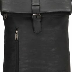 Nieuw 😉 Beste Verkoop 🥰 Enrico Benetti Rotterdam 66598 Laptop Rugzak / Businesstas Rolltop Rugzak 15" Laptopvak - Zwart 🌟 🔥