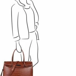 Begroting 🛒 Top 10 ✔️ Wimona Liona 5005 Handtas / Schoudertas - Cognac 😍 ✔️ -Tassen-Dames Verkoop 550x811 2