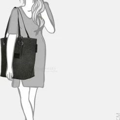 Groothandel 🔥 Goedkoop ✨ Zebra Trends Shopper Vilt - Antraciet 🤩 🥰 -Tassen-Dames Verkoop 550x813 3