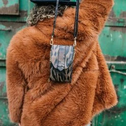 Nieuw 🔔 Korting 🔔 Mosz MŌSZ Leopard Dames Telefoontasje / Crossbody / Phonebag - Leer - Bruin 😉 😀 -Tassen-Dames Verkoop 550x825 27