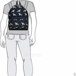 Nieuw 💯 Korting 🤩 Enrico Benetti Nairobi 46179 Rugzak Met 14 " Laptopvak - Haaien Print - Navy Blauw ❤️ 🧨 -Tassen-Dames Verkoop 550x829 1