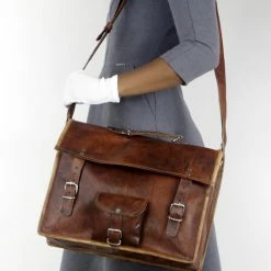 Coupon ✔️ Promo 👍 Oncedoce Satcheltas 17 Inch “Toledo” - Laptoptas – Cognac Bruin Echt Leer Businesstas 🔥 🌟 -Tassen-Dames Verkoop 550x837 1