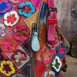 Goedkoop ❤️ Korting 🤩 Boho Ibiza Schoudertas Van Patchwork Gekleurde Stukjes Leer Model " Ebysos " By Viabologna.nl ⌛ 🌟 -Tassen-Dames Verkoop 550x839 8