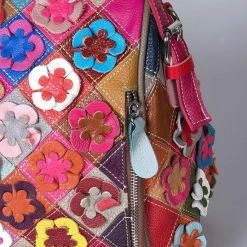 Goedkoop ❤️ Korting 🤩 Boho Ibiza Schoudertas Van Patchwork Gekleurde Stukjes Leer Model " Ebysos " By Viabologna.nl ⌛ 🌟 -Tassen-Dames Verkoop 550x839 9